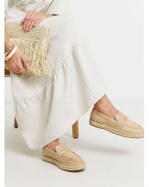 JD Williams Cream Extra Wide Fit Loafer Espadrille Shoes - Natural