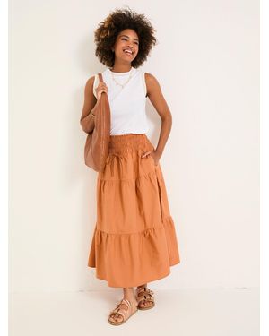 FatFace Fatface Ricky Midi Skirt - Orange