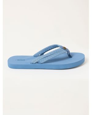FatFace Fatface Double Strap Flip Flop - Blue