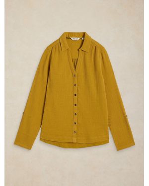White Stuff Annie Double Cloth Shirt - Yellow