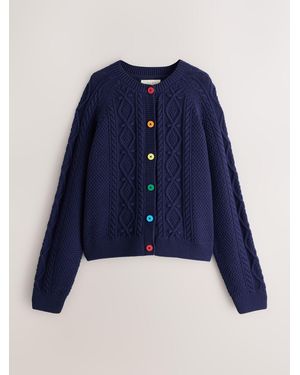 Little Bird by Jools Oliver Cable Cardigan - Blue