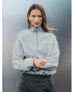 Next Quarter Zip Sweatshirt - Gray