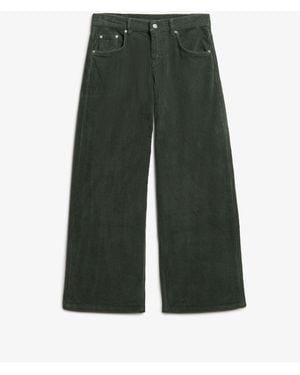 Superdry Mid Rise Baggy Jumbo Cord Trouser - Green