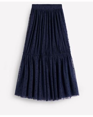 Boden Anna Tulle Midi Skirt - Blue