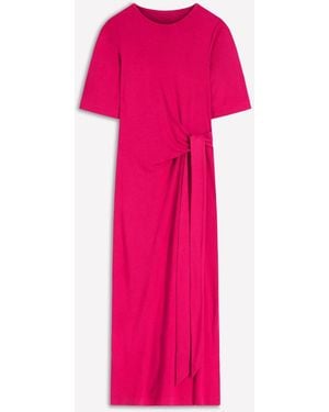 Boden Zinnia Tie Ponte Midi Dress - Pink