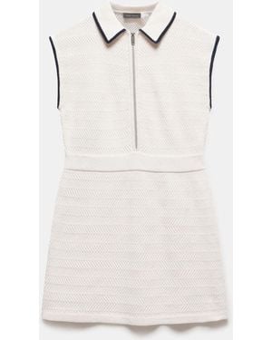 Mint Velvet Sleeveless Knit Mini Dress - Natural