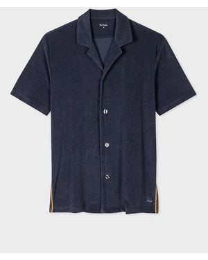 Paul Smith Short Sleeve Stripe Shirt - Blue