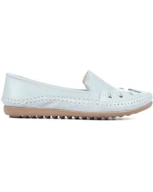 Pavers Leather Slip-On Pumps - White