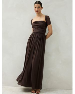 Next Mesh Multiway Wedding Guest Bridesmaid Maxi Dress - White