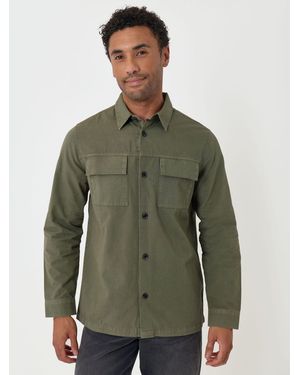 Threadbare Cotton Patch Pocket Shacket - Green