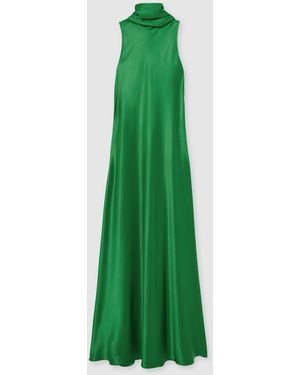 Reiss Fae - Green Satin Cape Maxi Dress, Us 8