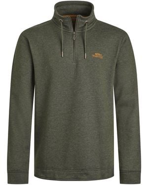 Weird Fish Brampton Quarter Zip Sweatshirt - Green