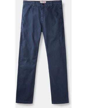 aubi Belton Tapered Leg Chinos - Blue