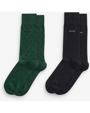 BOSS Logo Socks 2 Pack - Green