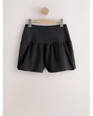 Next Color Ultimate Comfort Waistband Sports Shorts With Inner Cycling Short Layer - Black