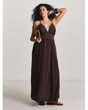 Simply Be Lace Beach Dress - Brown