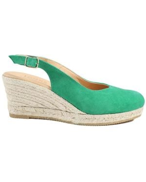 Jones Bootmaker Jones Bootmaker Suede Wide Fit Cedrica Heeled Sandals - Green