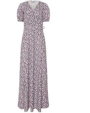Long Tall Sally Ditsy Wrap Maxi Dress - Purple