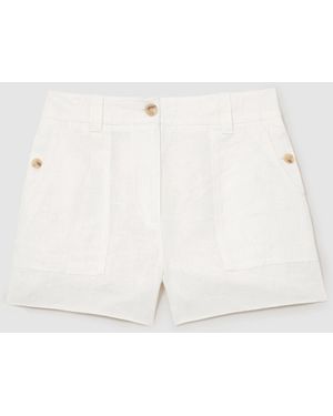 Reiss Linen Shorts - Natural