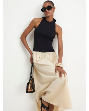 River Island River Island Racer Hybrid Maxi Dress - Brown