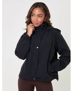 Threadbare Showerproof Funnel Neck Windbreaker - Blue