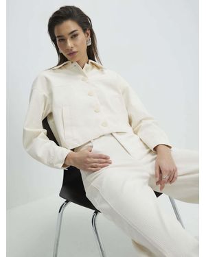 River Island Corduroy Jacket - White