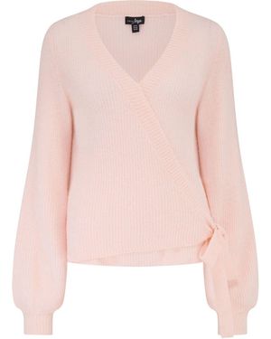 Pour Moi The Cosy Knit Wrap Cardigan - Pink
