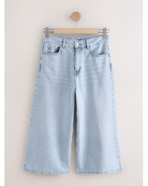 Next Cropped Wide Leg Palazzo Jeans - Blue