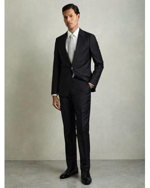 Reiss Oscar - Navy Wool-blend Suit Pants, 36w X 31l (uk 36 R) - Blue