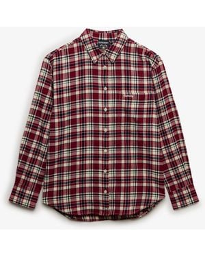 Superdry Check Flannel Relaxed Shirt - Red