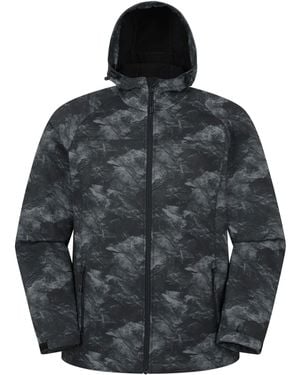 Mountain Warehouse Mountain Warehouse Exodus Printed Showerproof Softshell Jacket - Gray