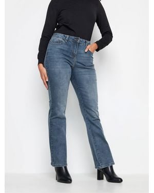 M Com Mid Wash Bootcut Jeans - Blue