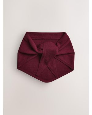 Next Burgundy N. Premium Cashmere Wool Triangle Scarf - Red