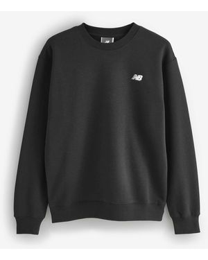 New Balance Linear Heritage Graphic Print Backprint Sweatshirt - Black