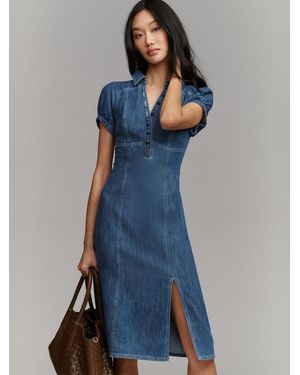 light blue and white maxi dress Zoe Lace Detail Maxi Dress-Dusty Blue/Ivory main image 0