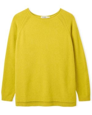 Celtic & Co. Studio Roll Edge Crew Neck Sweater - Yellow