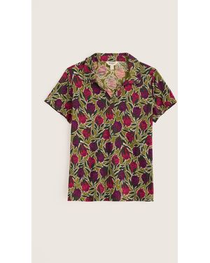 Seasalt Cornwall Short Sleeve Wavecrest Shirt - Green