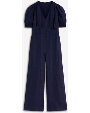 Boden Anna Linen Jumpsuit - Blue