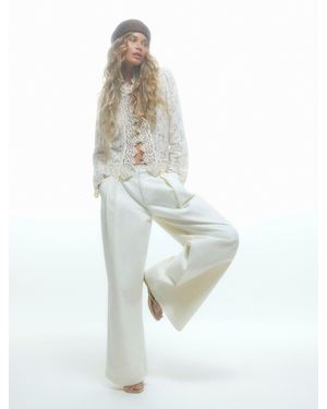 River Island Molly Smith Long Sleeve Lace Drummer Jacket - White