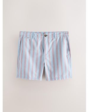 Next Cotton Stripe Chino Shorts - Blue