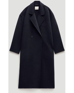 Hush Pure Wool Double Faced Coat - Blue