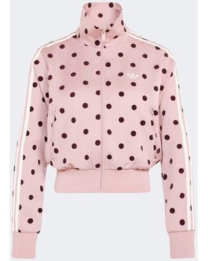 adidas Originals Dusky Polka Dot Firebird Satin Track Top Jacket - Pink