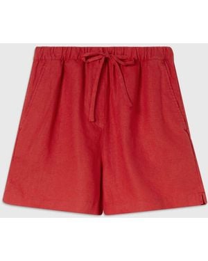 Whistles Linen Elasticated Shorts - Red