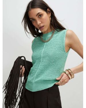 River Island Knitted Sleeveless Tank Top - Green
