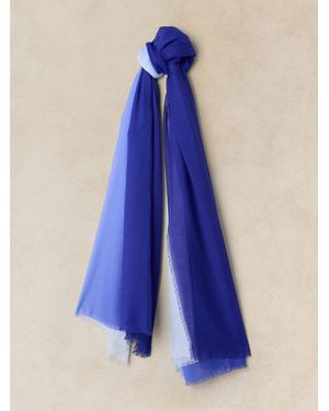 White Stuff Penny Plain Oversized Scarf - Blue