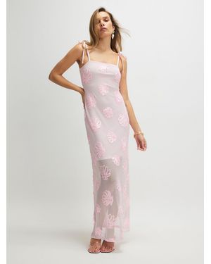 River Island River Island Sleeveless Cornelli Maxi Dress - White