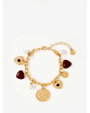 Mint Velvet Tone Multi Charm Bracelet - Metallic