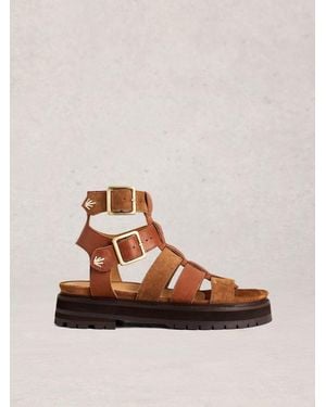 White Stuff Stuff Alexa Gladiator Footbed Sandals - Pink
