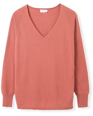 Celtic & Co. Supersoft Slouch V-Neck Jumper - Pink