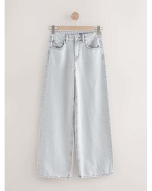 Next Wide Leg Denim Jeans - White